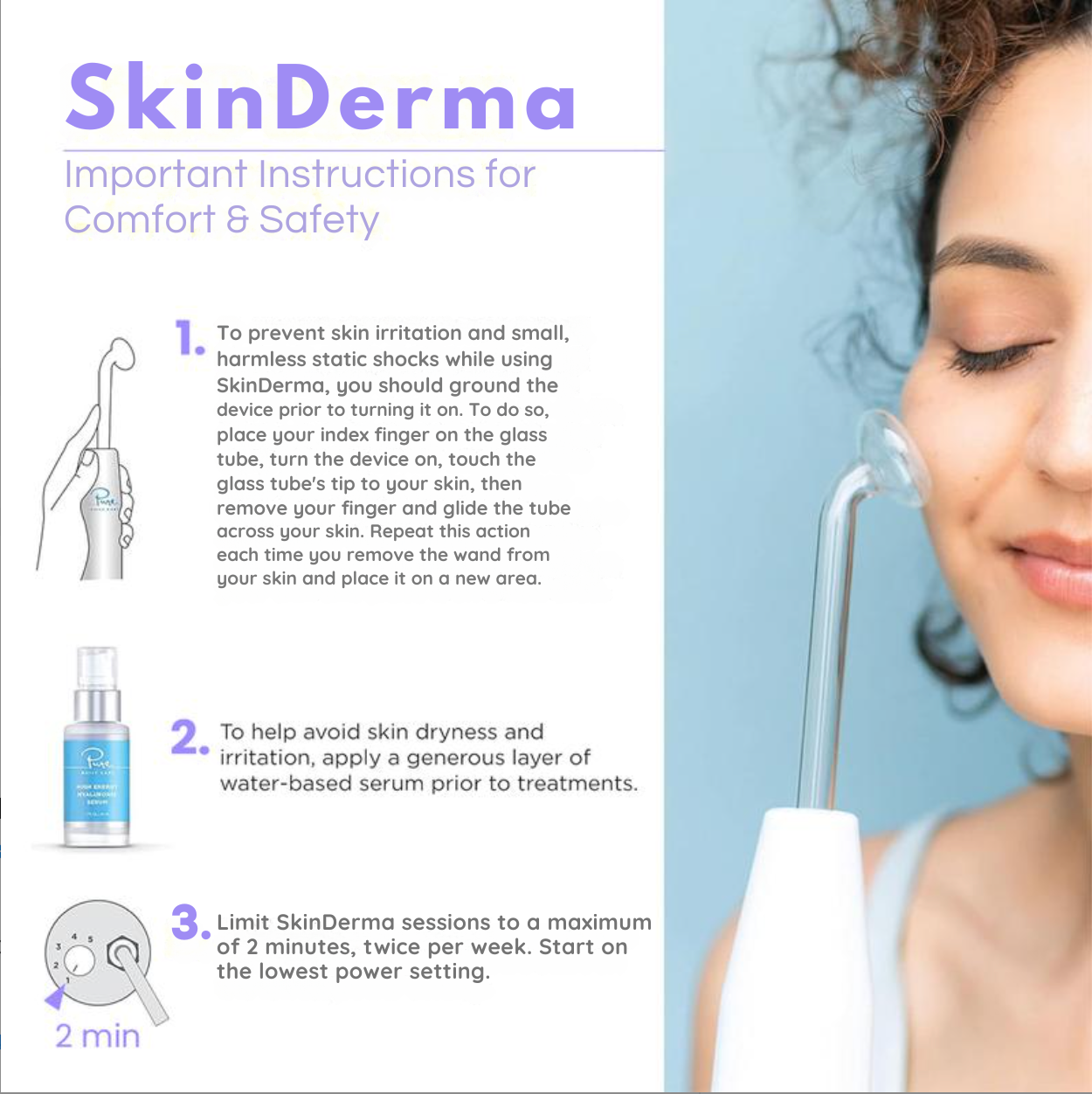 SkinDerma High Frequeny Wand Anti-Aging & Anti-Acne